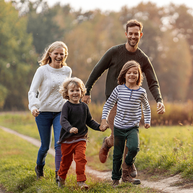 Father with family